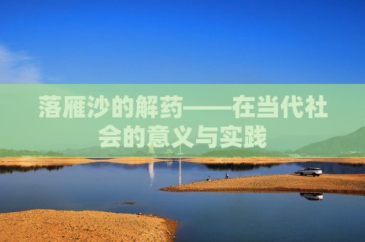 落雁沙的解药——在当代社会的意义与实践